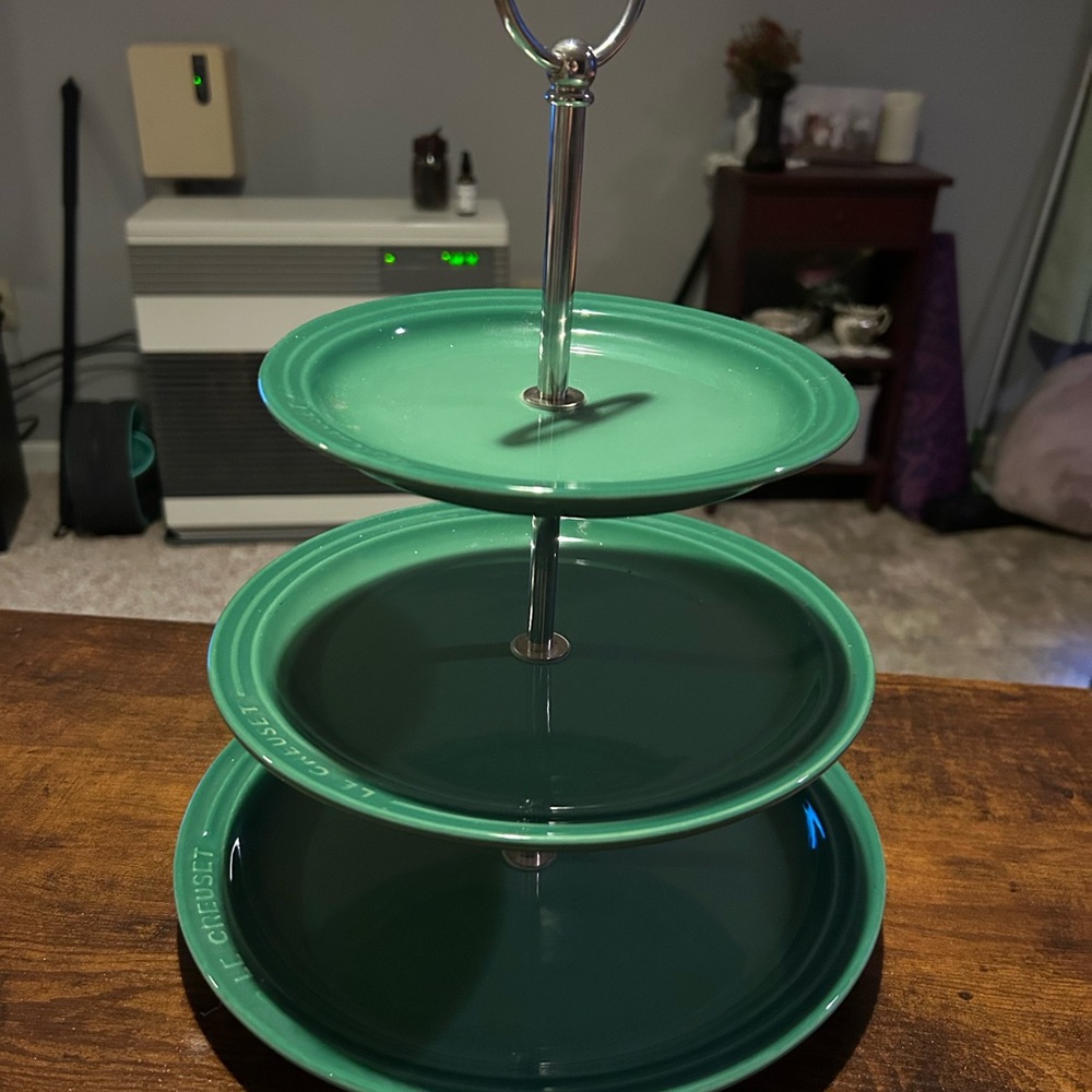 Le Creuset Green Tiered Serving Stand